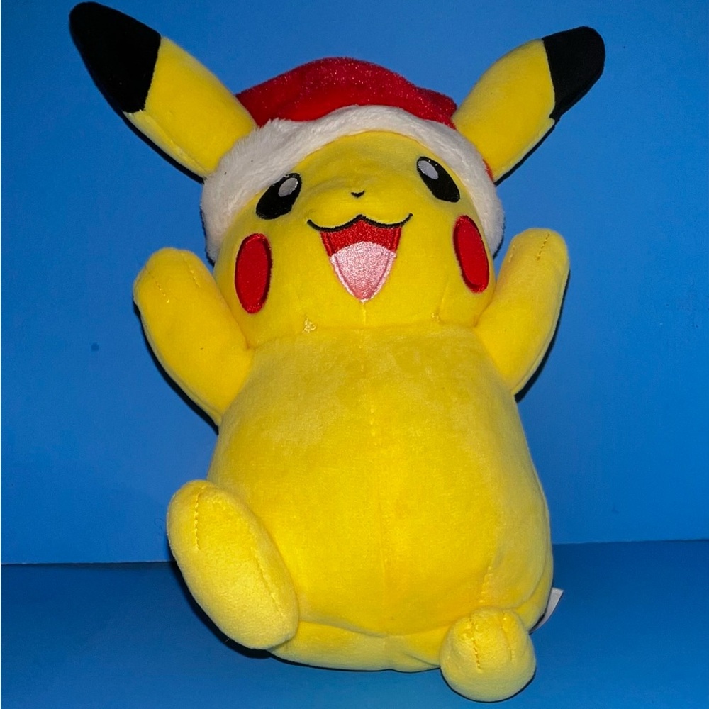 Christmas Pikachu Santa hat, plush stuffed animal Pokémon
